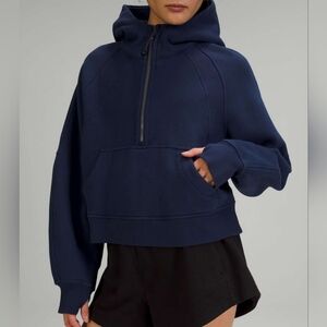 Lululemon Scuba Oversized Half-Zip Hoodie Navy Night Sea XS S
